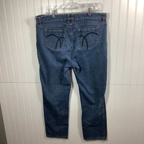 Liz Claiborne Womens Size 16 R Petite Boyfriend Jeans Embroidered pocket - Picture 4 of 9